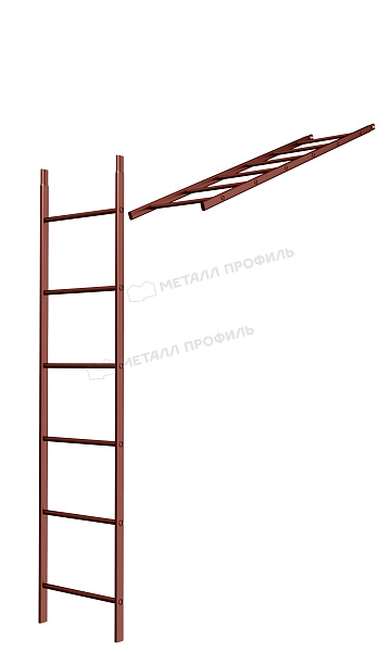 Лестница кровельная стеновая дл. 1860 мм без кронштейнов (3011) ― где заказать в Казани? У нас!