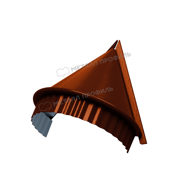 Заглушка конька круглого конусная (AGNETA-20-Copper\Copper-0.5), заказать указанную продукцию по цене 1220 ₽.